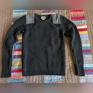 L.L. Bean Black Merino Wool Sweater